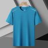 Summer Couple Ice Silk Quick-Dry Breathable Short Sleeve Sports T-Shirt for Men