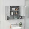 Mirror Cabinet Gray Sonoma 80 x 17 x 55 cm Engineered Wood