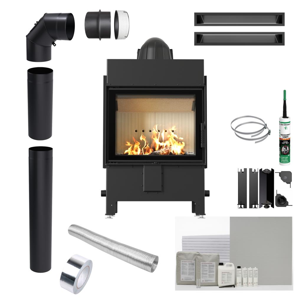 Fireplace Fireplace insert KRATKI LUCY 12 kW fi 200 EKO Built in set