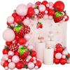 Strawberry Balloon Garland Arch Kit Birthday Party Backdrop Decoration for Boys Girls Pink