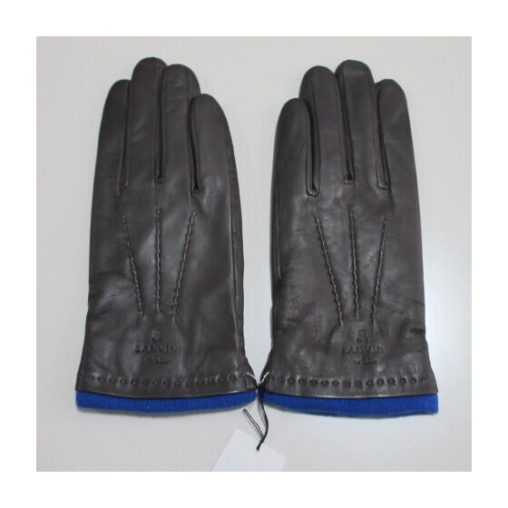 Used Men's GlovesLeather Gloves [LANVIN En Bleu] Lanvin On Blue Sheep Leather GlovesStitching Lining Cashmere Blend 23G