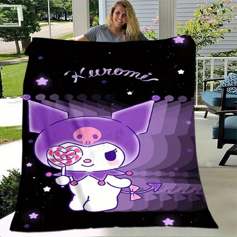 1pc. Cute Kuromi Design Blanket - Perfect for Home, Office, Outdoor Use, Gift Idea, Suitable for Al