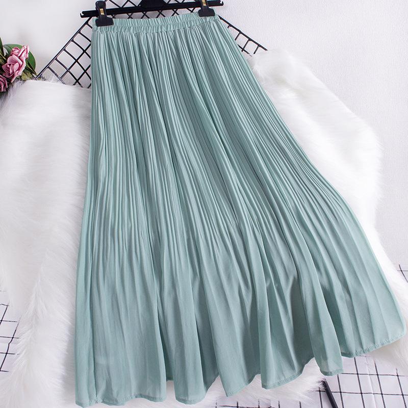 Buy Autumn and Winter High Waist All-match Chiffon Pleated Skirt A