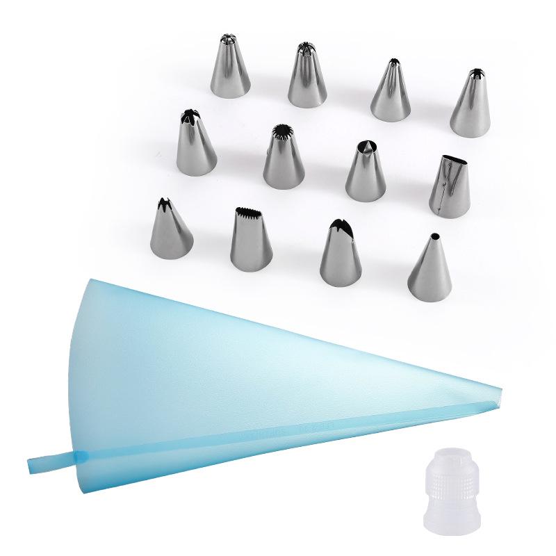 Stainless Steel Cake Decorating Nozzle and Bag Set - Baking Tools for Cream and Cake Making