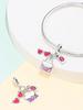 Charms Plata Pink Lipstick Perfume Bead Charm Copper Plated Fit Charms Copperoriginal Bracelet For Jewelry Making Diy Charm