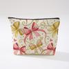 Pink Bowknot Zipper Storage Bag Travel Portable Wash Pouch Student Pencil Case Multi-Purpose Organizer for Women
