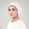 Elegant Lace Trim Hijab Cap Easy To Wear Stretchy Turban Hat For Islamic Women Formal Casual Religious Event Gathering