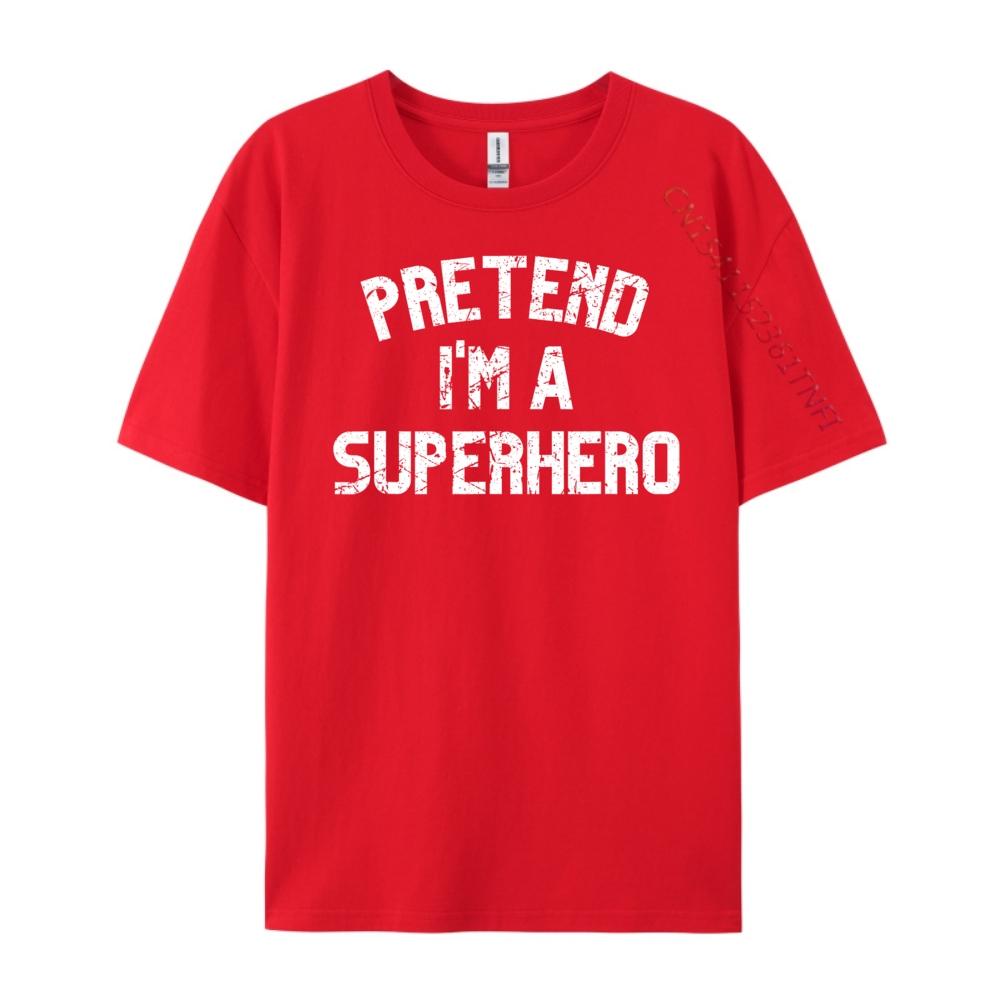 Pretend I M A Superhero Lazy Halloween Costume Party Shirts Graphic Tee Halloween Man Tops Tees Illustration