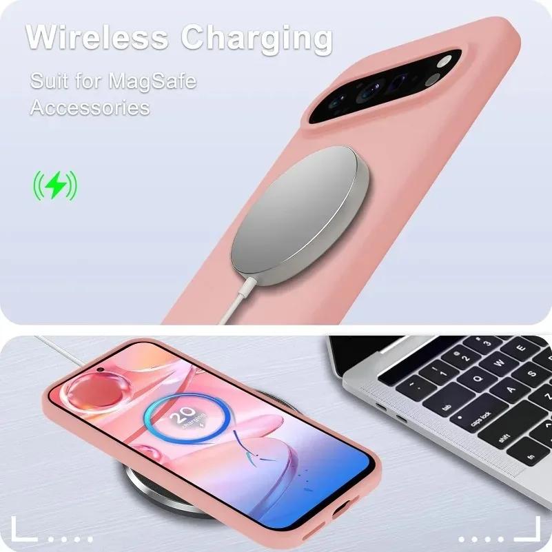 Měkké matné pouzdro z tekutého silikonu pro Google Pixel 9 Pro XL 8 7 6 8A 7A 6A A Jednobarevné pouzdro s pocitem kůže, nárazuvzdorné, ultratenké