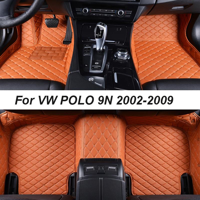 

Автомобильные коврики для VW POLO 9N 2002-2009 Auto DropShipping Center Аксессуары для интерьера 100% подходят кожаные ковры коврики для ног