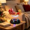 Christmas Home Decor Accessories Floating Santa Sleigh Magnetic Levitation Santa's Flying Sleigh Ornament Tabletop Display for Home