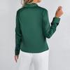 Summer Satin Shirt White Women's Solid Color Top Shirt