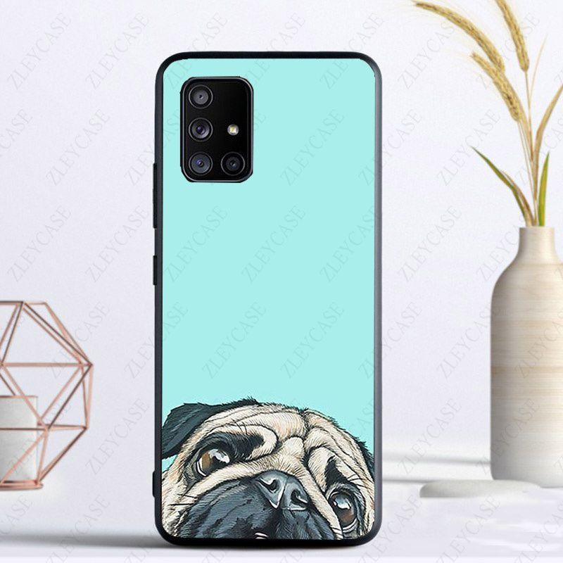 Soft Phone Cover For Samsung Galaxy A32 A12 A52 A53 A22 5G A11 A21S A50 A10S A20E A30S A40 A51 A70 A71 CASE Lovely Pug Dog