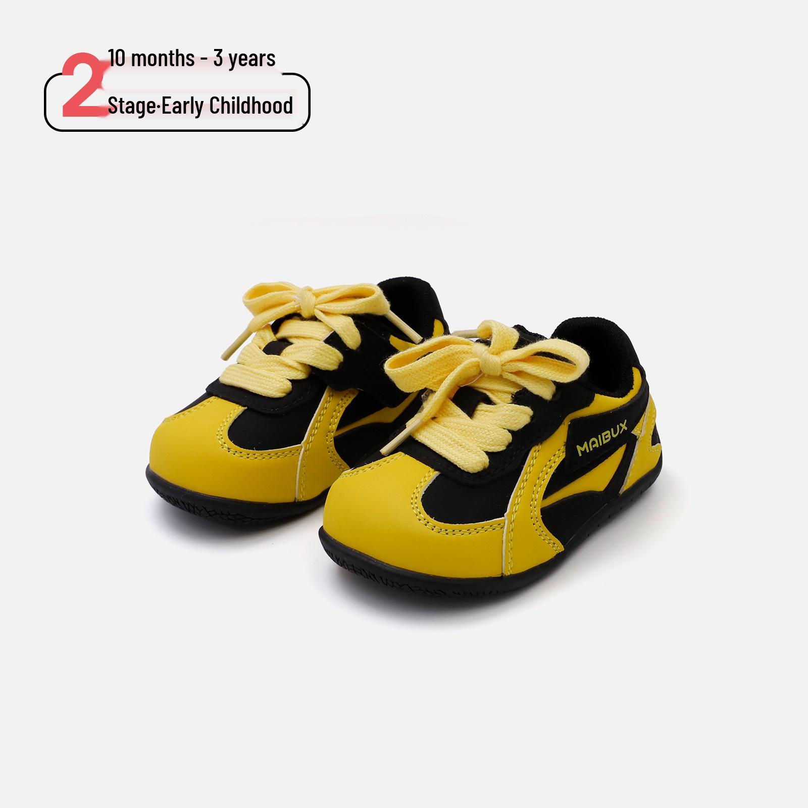 

Spring Soft Sole Toddler Walking Shoes: Sports, Casual, and Skate Styles for Boys and Girls Size 18 / Inner length 13.5 cm жовтий