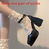 Lolita Lace Thigh High Socks With Breathable Mesh For Girls Spring Fashion