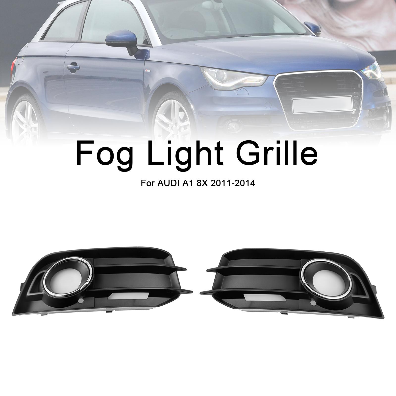 2PCS Fog Light Grille Front Bumper Grill Cover Fit A1 8X 2011-2014