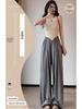 High-Waisted Drapey Women's Slimming Wide-Leg Floor-Length Summer Pants