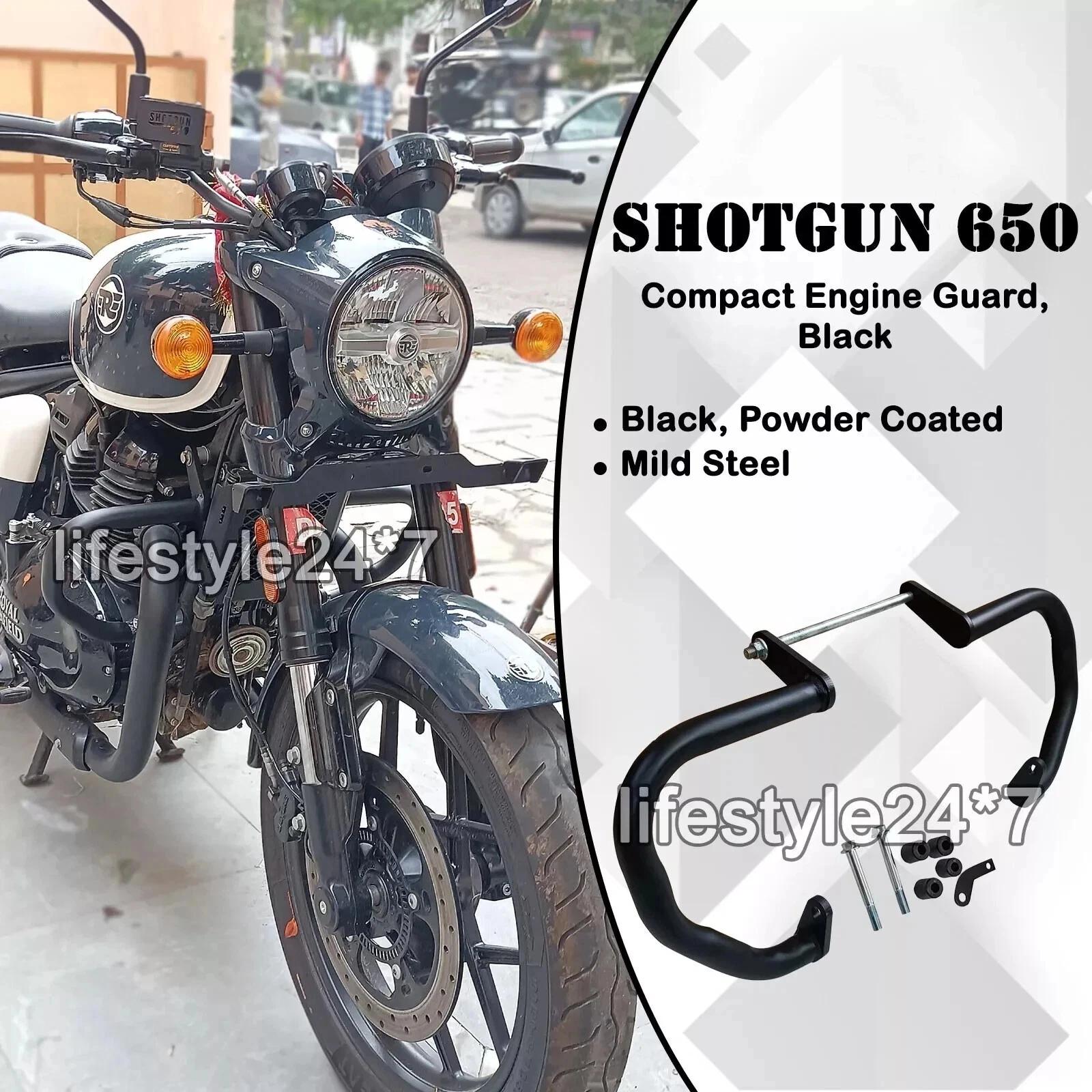Подходит для Royal Enfield  Компактная пара защитных кожухов двигателя, черная  Для Shotgun 650