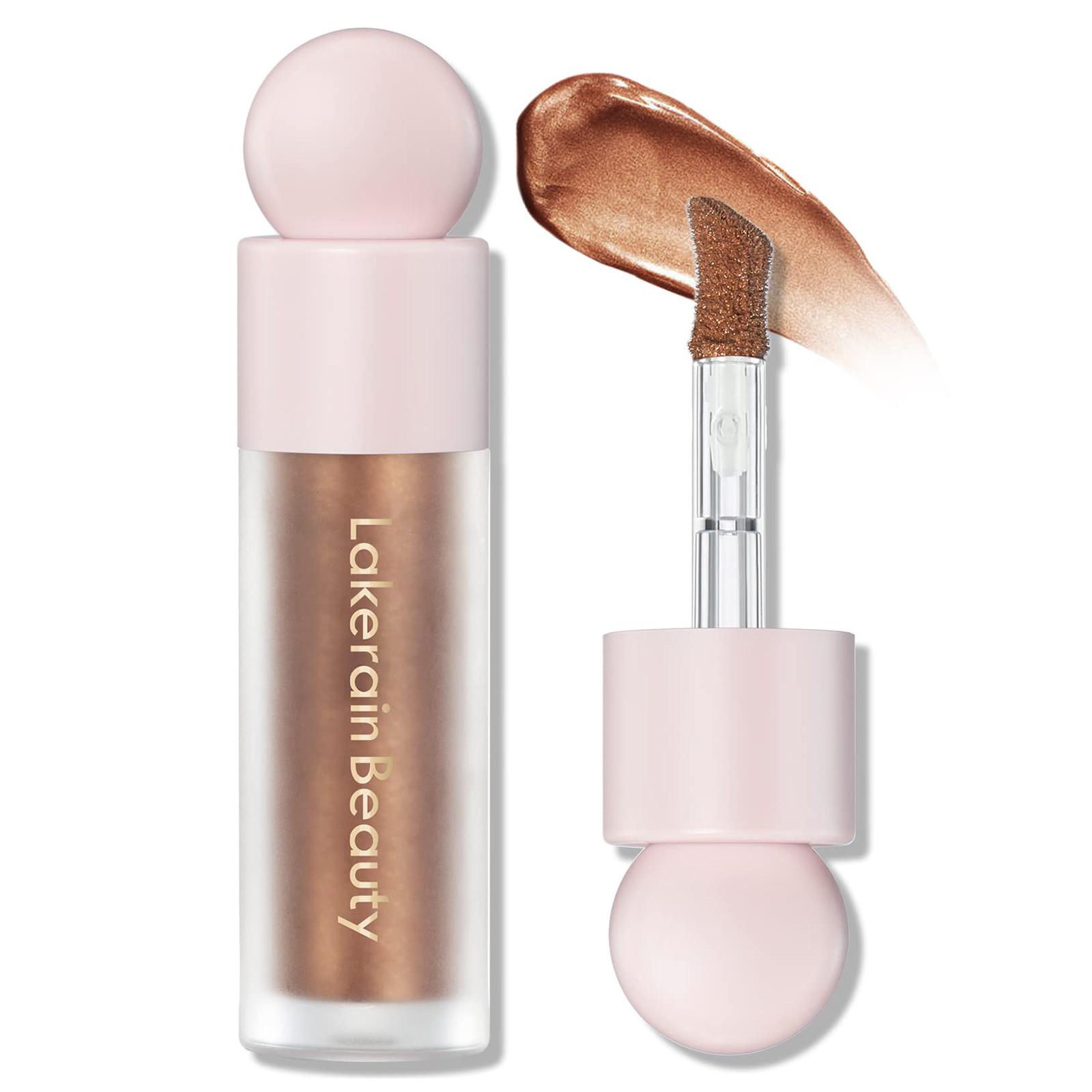 

7,5 мл жидкие румяна-люминайзер для макияжа, жидкий хайлайтер для лица с эффектом сияния, водостойкие, стойкие, увлажняющие румяна для лица, кисточка для щек, розовое золото One Size