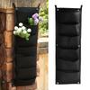 Vertical Hanging Garden Planter with 6 Pockets Waterproof Wall Mount Flower Pot Grow Bag Container Indoor Outdoor Use X3UC