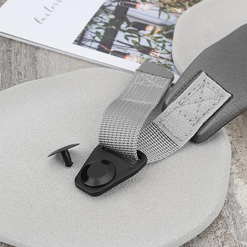 1 Pair Of Hole Shoes Back Strap With Fixed Buckle, Grey