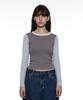 PARTIMENTO WOMEN Pwc Colorblock Baby Long Sleeve Tee_Grey