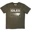 Idles Tričko 'Gradient Heart' se zeleným kamenným praním - NOVÉ