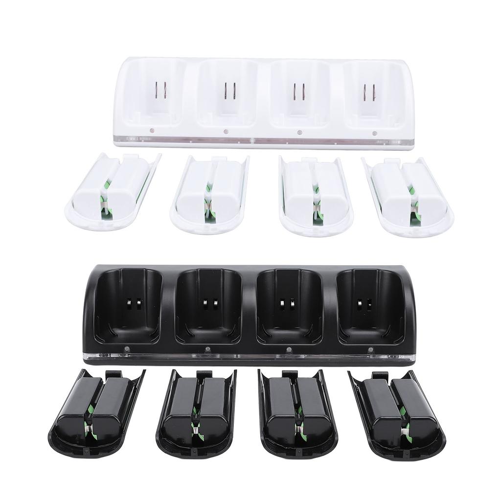 Controller Charger Station for Wii Remotes Controller Charger Dock Station with 4 Pack 2800mAh Recha