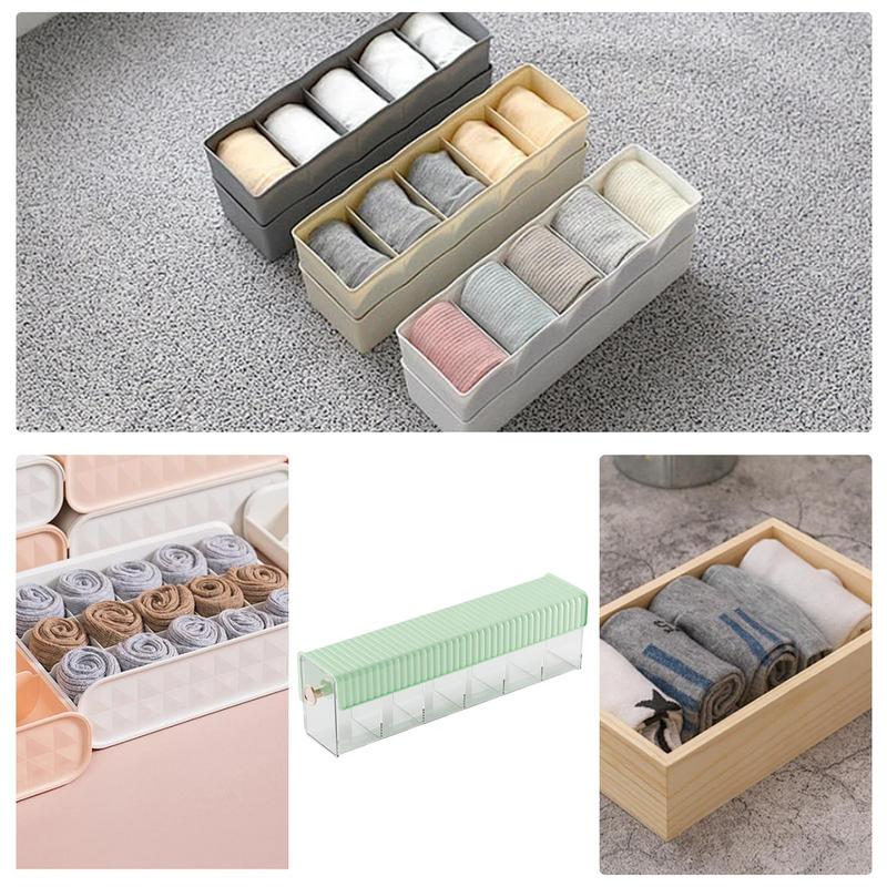 Mehrfach unterteilter Schrank-Organizer Tragbarer Socken-Unterwäsche-Schubladen-Organizer Trennwände Hosen Wandmontierte Aufbewahrungsbox für Zuhause