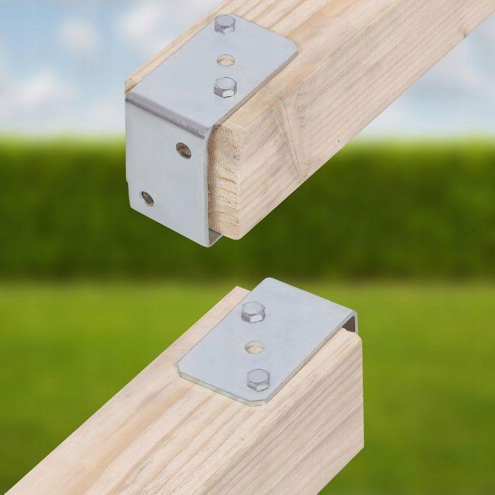 KOTARBAU® Base De Poteau U À Visser 80 Mm Argent Galvanisé À Chaud La Solution Excellente Pour Relier Différents Éléments