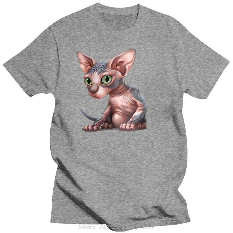 Unisex Clothing The Sphynx Cat Print Classic TShirt Summer Fashion Women Short Sleeve Naughty Clever Kitten Tees Streetwear