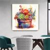 5d DIY Diamond Painting Cross Stitch Colorful Succulent Potted Plant Diamond Embroidery Mosaic Full Round Drill Home Decor Arts