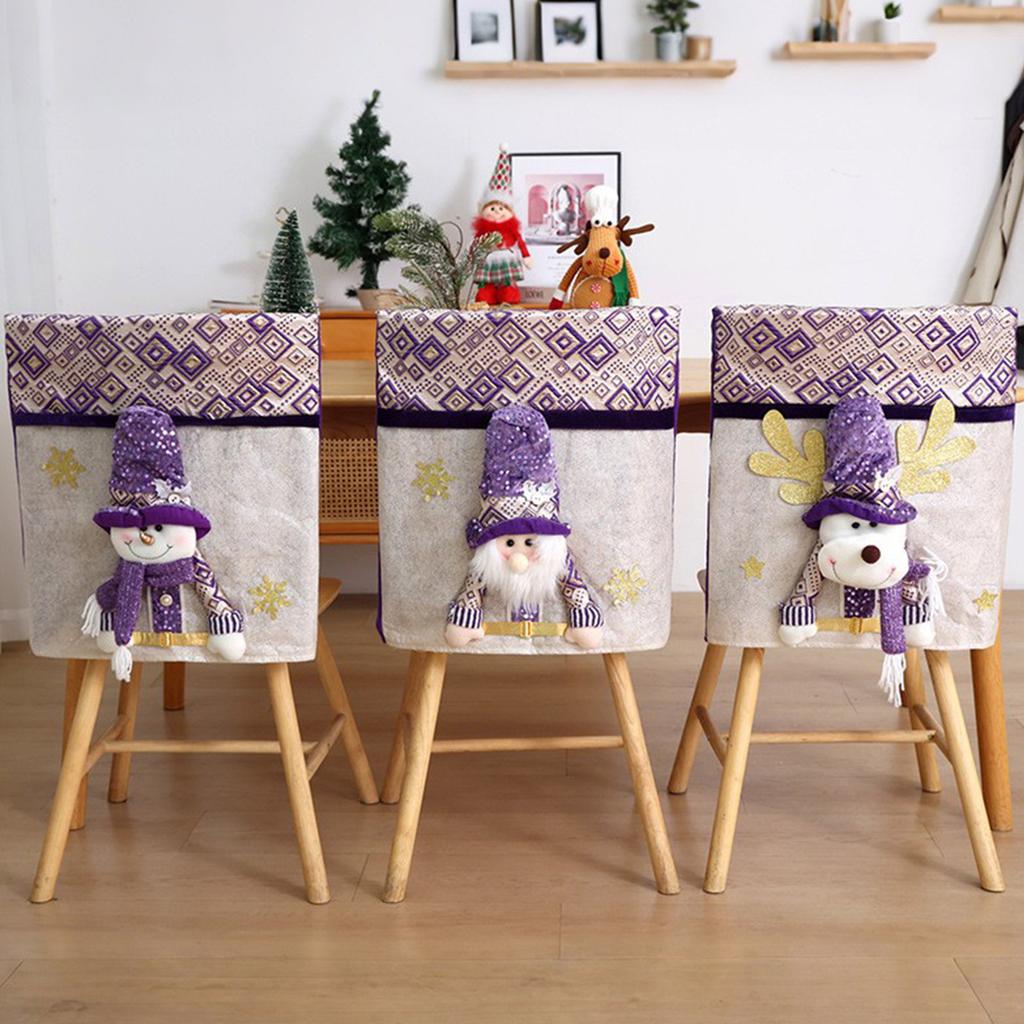 Christmas Chair Back Covers Gnome Chair Covers Xmas Dining Chair Covers For Home Kitchen Dining Room Decor
