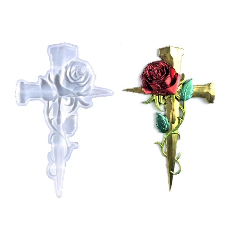 3D Crucifix Wall Hanging-Silicone Mold,Cross-Epoxy Casting Mold for Wall Decor