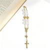 Crystal Alloy Cross Pendant Car Ornament & Bracelet