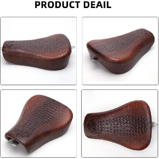 Motorcycle Crocodile Brown Driver Solo Seat Soft Front Cushion Compatible for Harley Sportster XL883 Forty Eight 48 XL1200X Seve