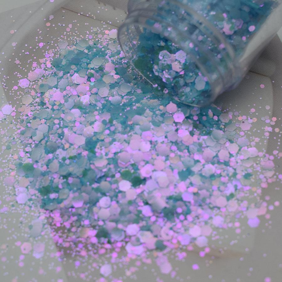 Craft Supplies Matte pink Chunky Glitter Mixed Neon Chunky Glitter for Christmas Decoration Tumblers Crafts
