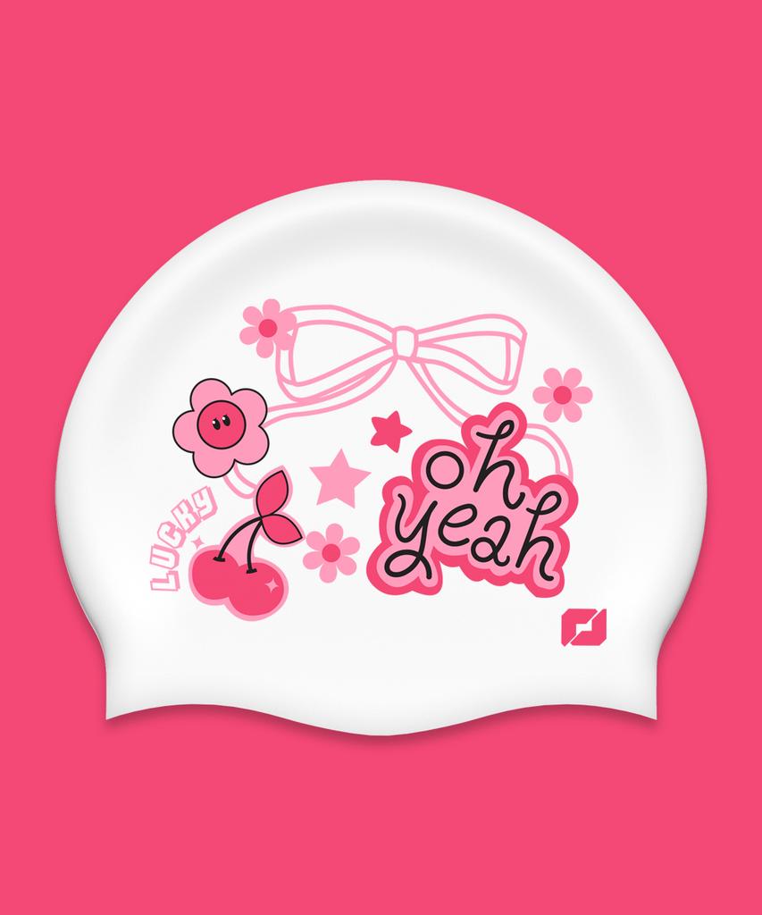 Tieseunain Sugar Pop Silicone Swim Cap White