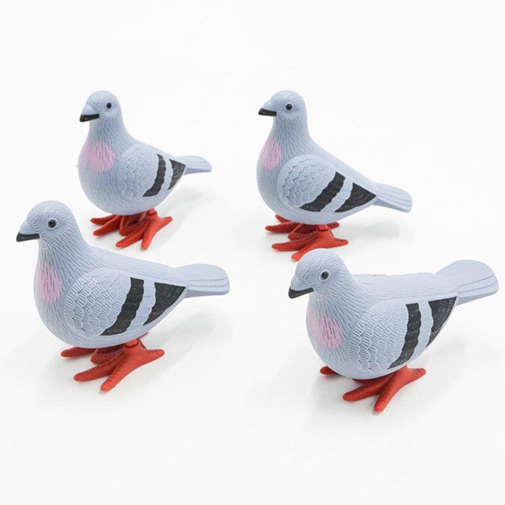 Pull Back Pigeon Animal Model Artificial Feather Figurine Pigeon Clockwork Toys Wind Up Toys