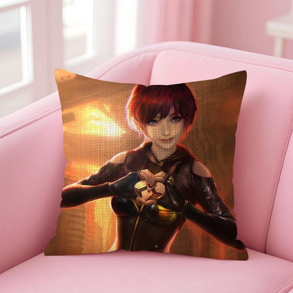 

SStellar BladeE Game Cushion Cover Natural Linen Pillow Case DoubleSided Print Decorative Sofa Pillowcase Home Decor Gift 30x30cm
