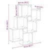 VidaXL Étagère murale sous forme de cube chêne artisanal 78x15x93 cm, stockage en forme de cube, organisateur en forme de 856595