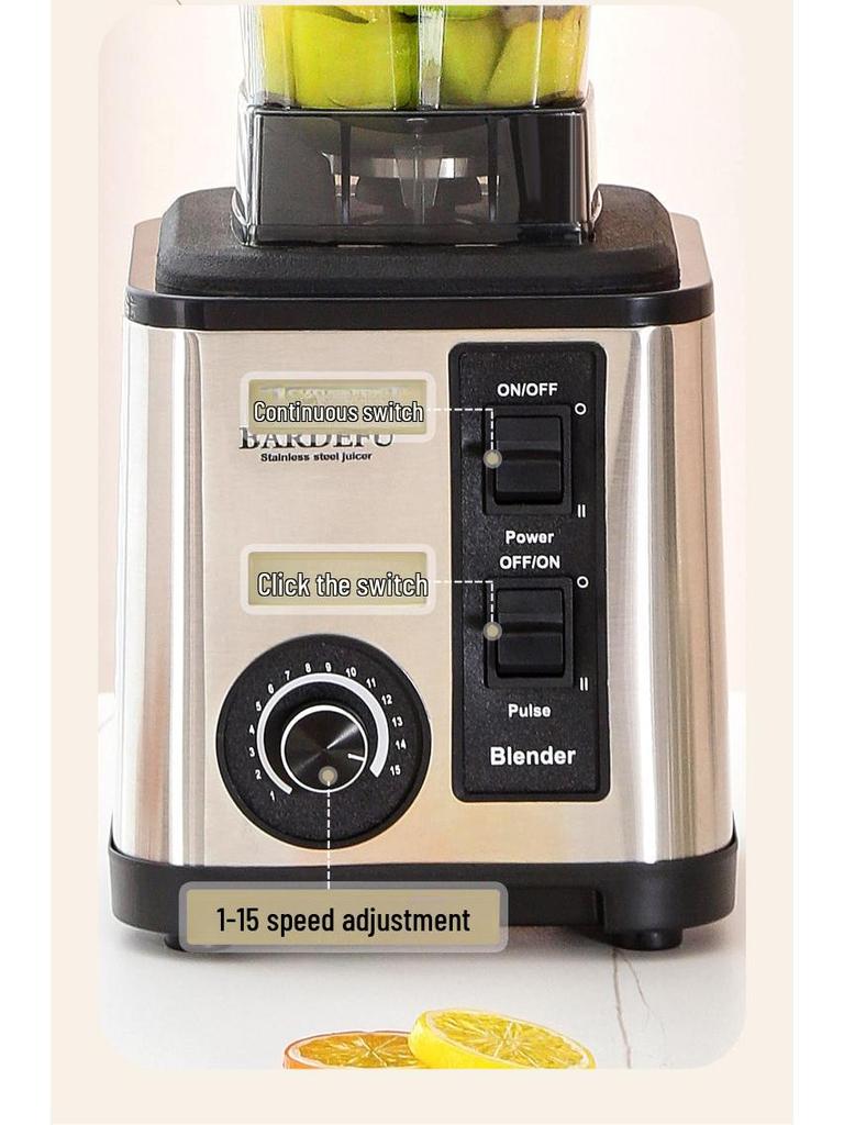 3L 6-in-1 Stainless Steel Multi-Function Blender: Juicer, Meat Grinder, and Wall Breaker