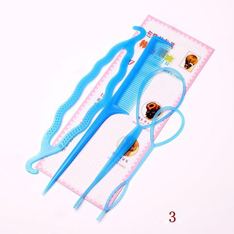 

Инновационный набор из 4 предметов для укладки волос с расческой. Получите салонное качество укладки дома! синий