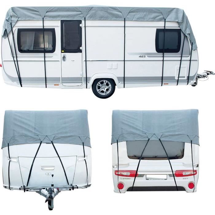Housse de toit - CARTREND - 7 x 3 m - Universelle - Gris - Pour caravane
