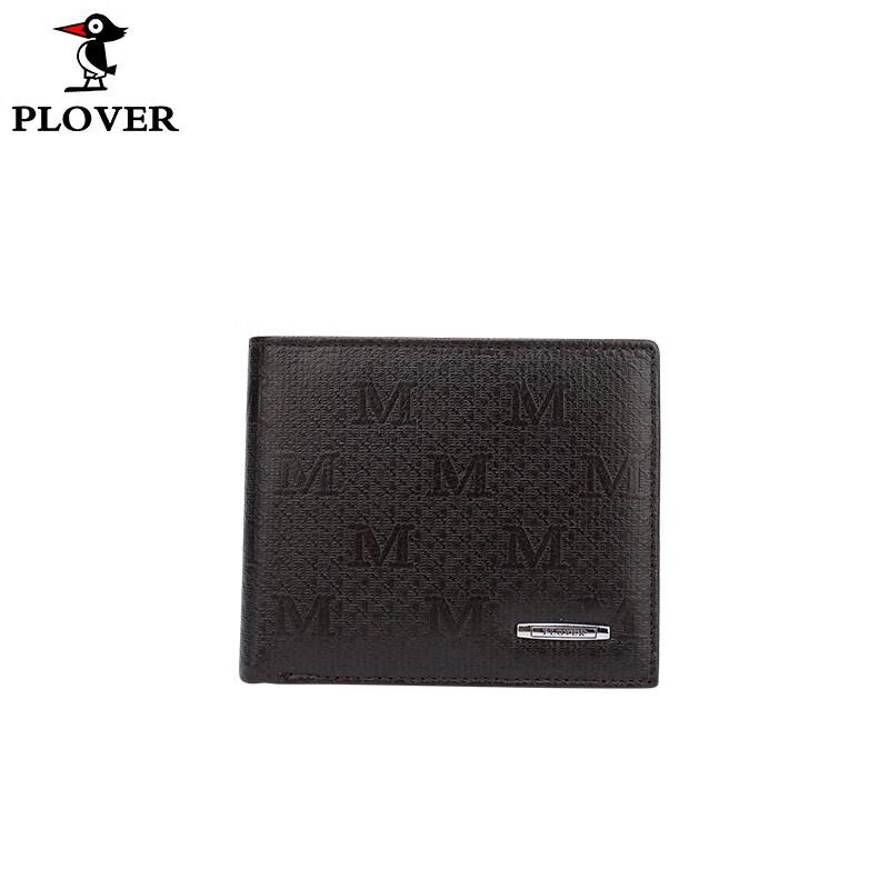 

PLOVER Men s M-Pattern Bifold Leather Wallet