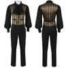 2025 Men's Steampunk Victorian Pleated Shirt Costume Set