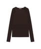 THREE TO EIGHTY Knotted Strap Layered Tee Brown