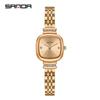 Sanda 7052 Women's Square Quartz Watch - High-End, Light Luxury with Exquisite Leather Strap