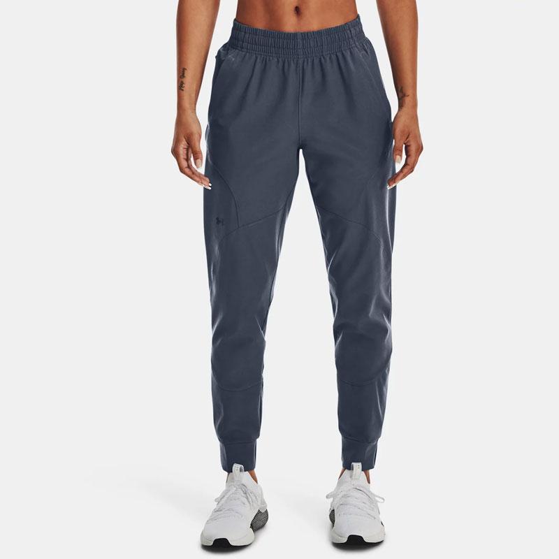 Under Armour Unstoppable Solid Color Elastic Waist Joggers Women Bottoms Storm-Grey 1376926-044