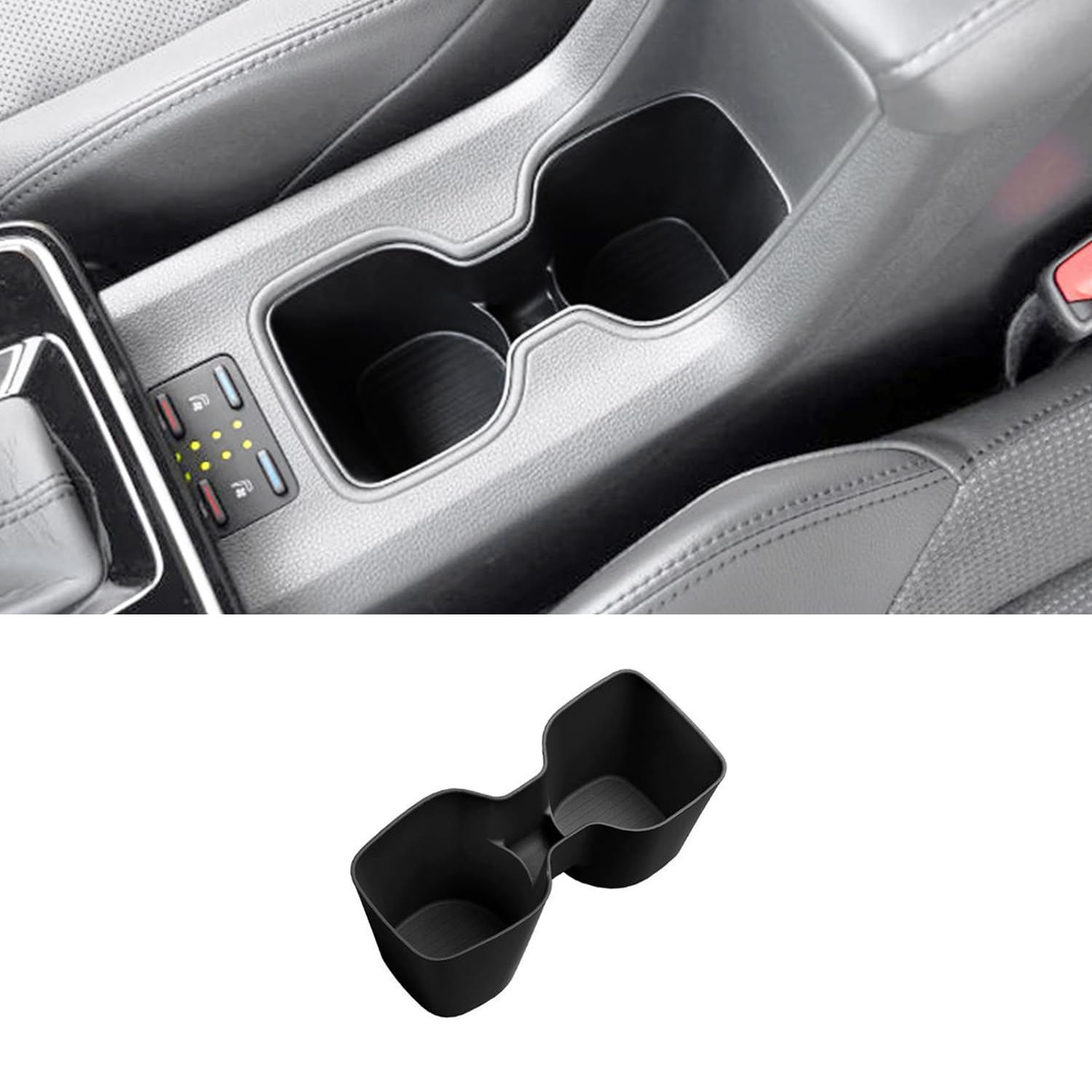 

MEKOMEKO CRX-GJSB Cup Holder, Console Tray, Drink Holder, Trinket Holder, Easy to Install, Accessories чорний